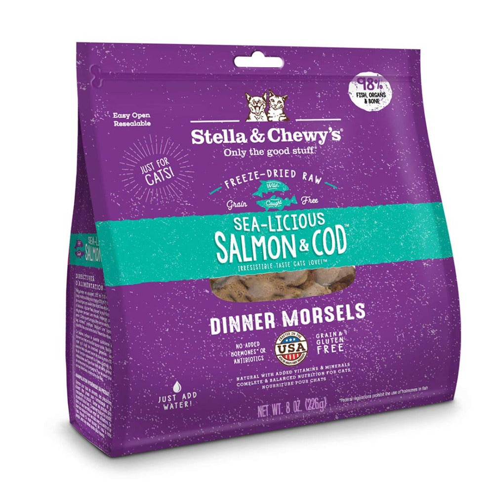 Stella & Chewys Cat Morsels Salmon & Cod Freeze-Dried