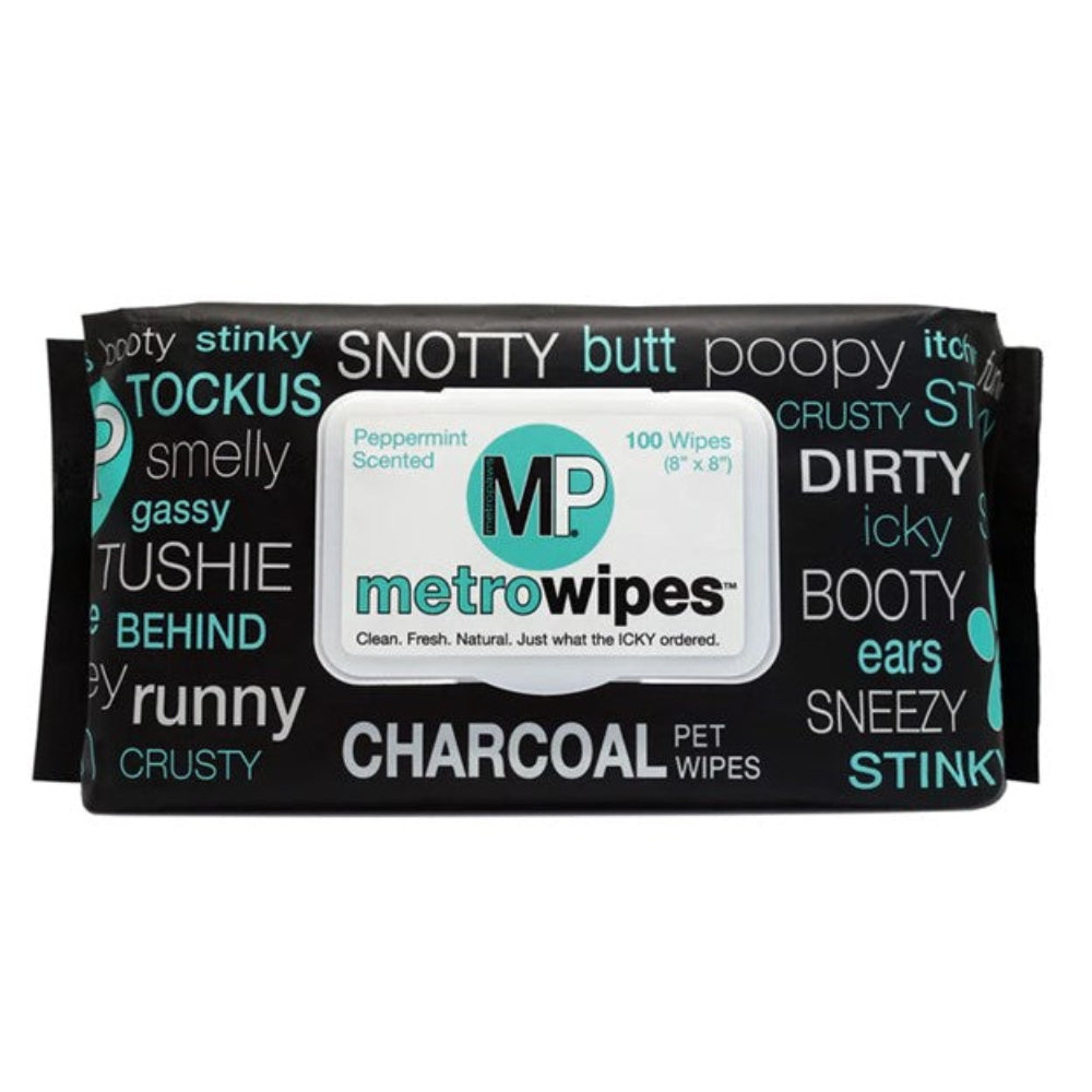 Metro Paws Dog Wipes Charcoal