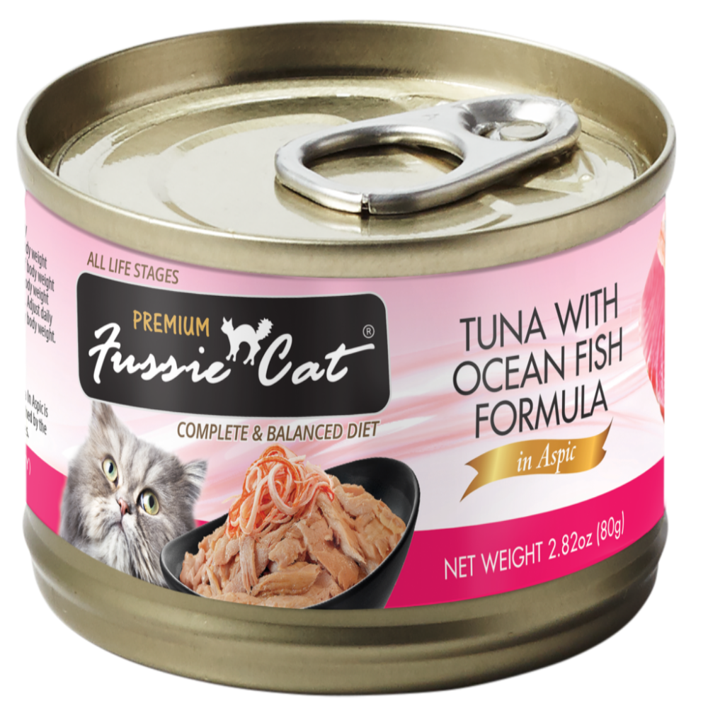 Fussie Cat Premium Tuna with Oceanfish Formula In Aspic Cat 2.8oz