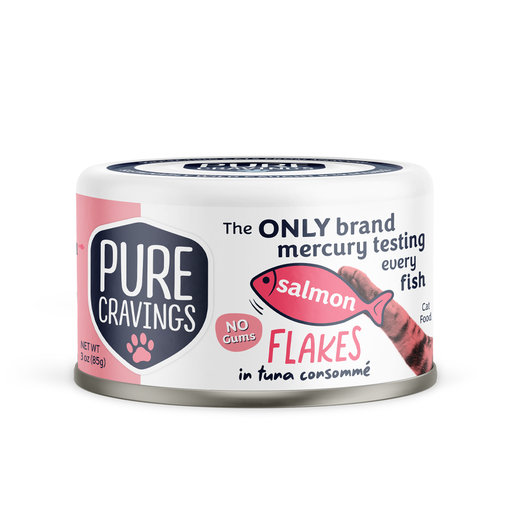 Pure Cravings Cat Salmon Flakes in Tuna Consommé 3oz