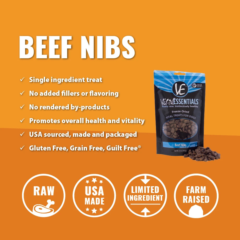 Vital Essentials Freeze-Dried Beef Bites 2.5oz