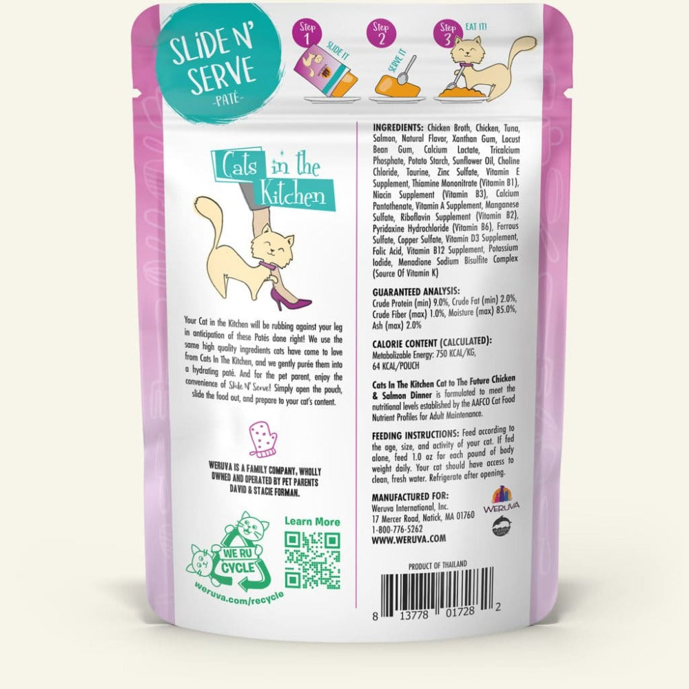 Weruva CITK Pate "Cats to the Future" with Chicken & Salmon Pouch 3oz
