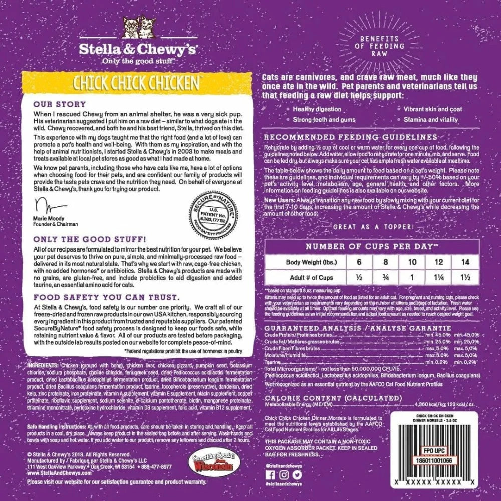 Stella & Chewys Cat Morsels Chicken Freeze-Dried