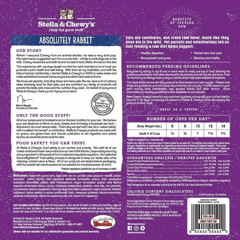 Stella & Chewys Cat Morsels Rabbit Freeze-Dried