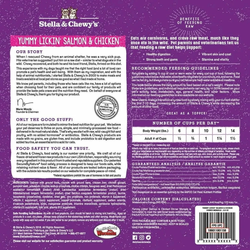 Stella & Chewys Cat Morsels Salmon & Chicken Freeze-Dried