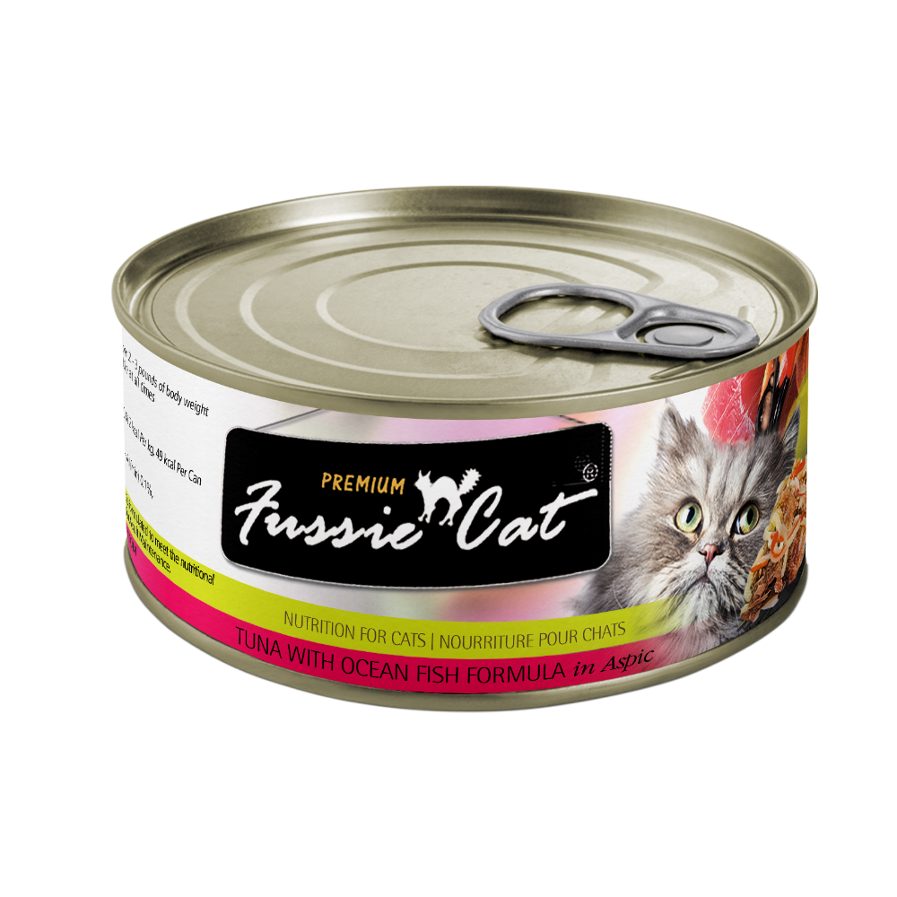 Fussie Cat Premium Tuna with Oceanfish Formula In Aspic Cat 2.8oz