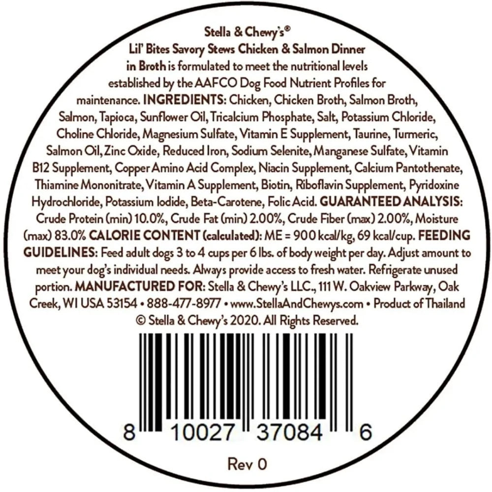 Stella & Chewy's Lil Bites Chicken & Salmon Stew Broth Cups 2.7oz