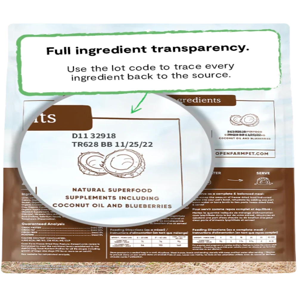 Open Farm Freeze-Dried Morsels Lamb