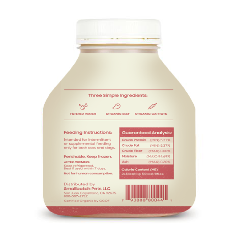 SmallBatch Organic Frozen Beef Bone Broth 22oz