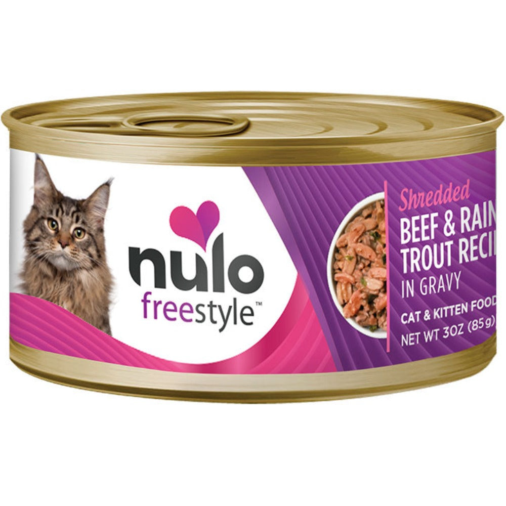 Nulo Freestyle Shredded Grain Free Beef & Rainbow Trout 3oz