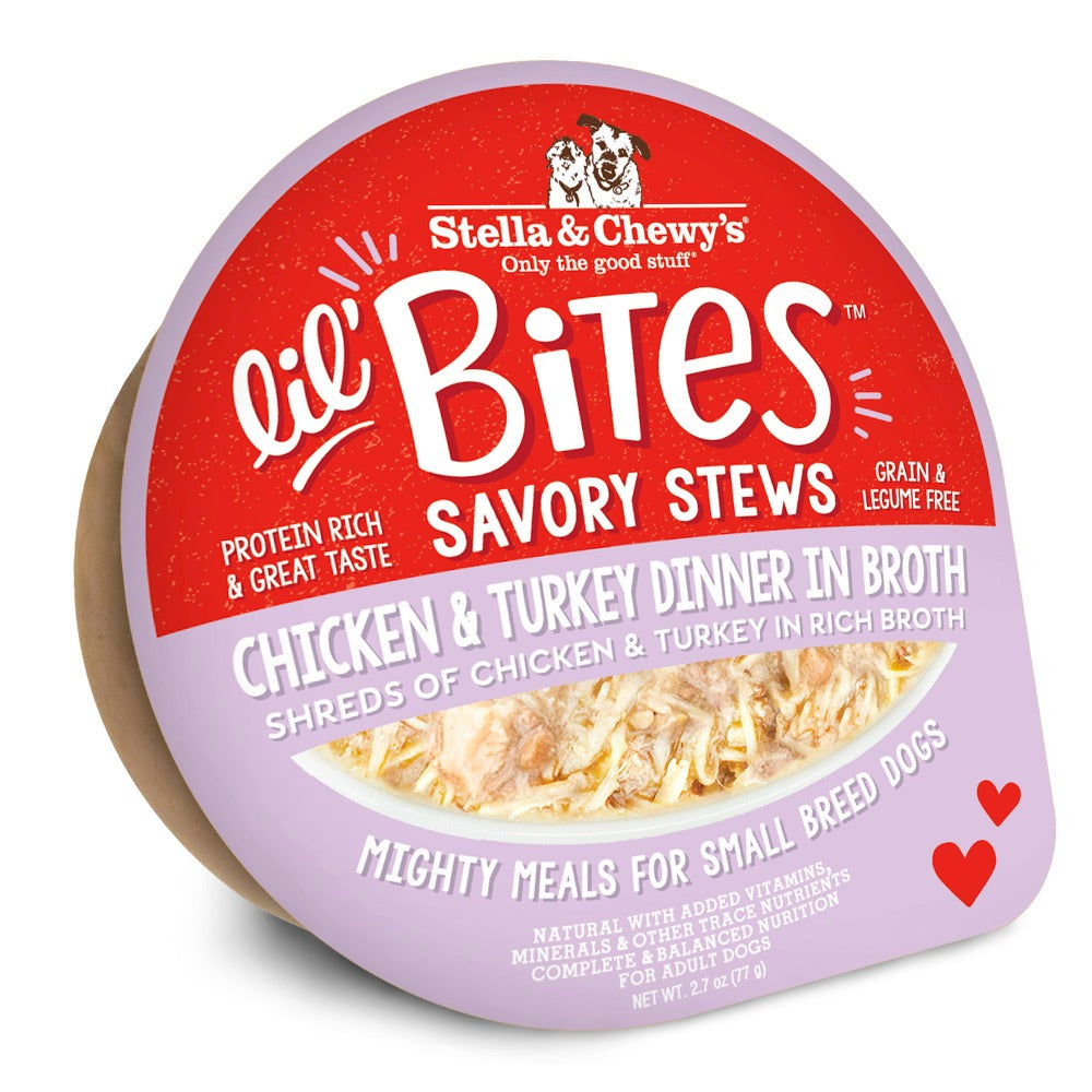 Stella & Chewy's Lil Bites Chicken & Turkey Stew Broth Cups 2.7oz