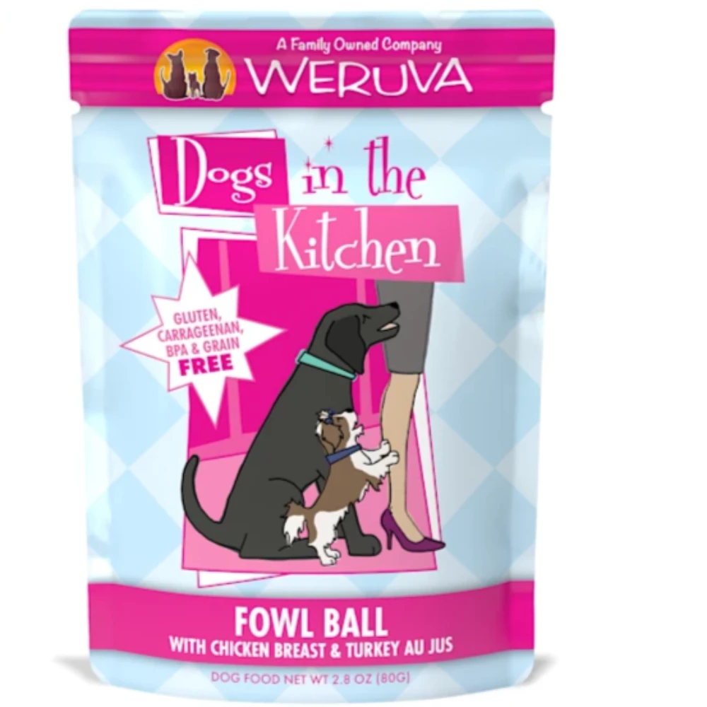 Weruva DITK "Fowl Ball" Chicken Breast & Turkey Pouch 2.8oz