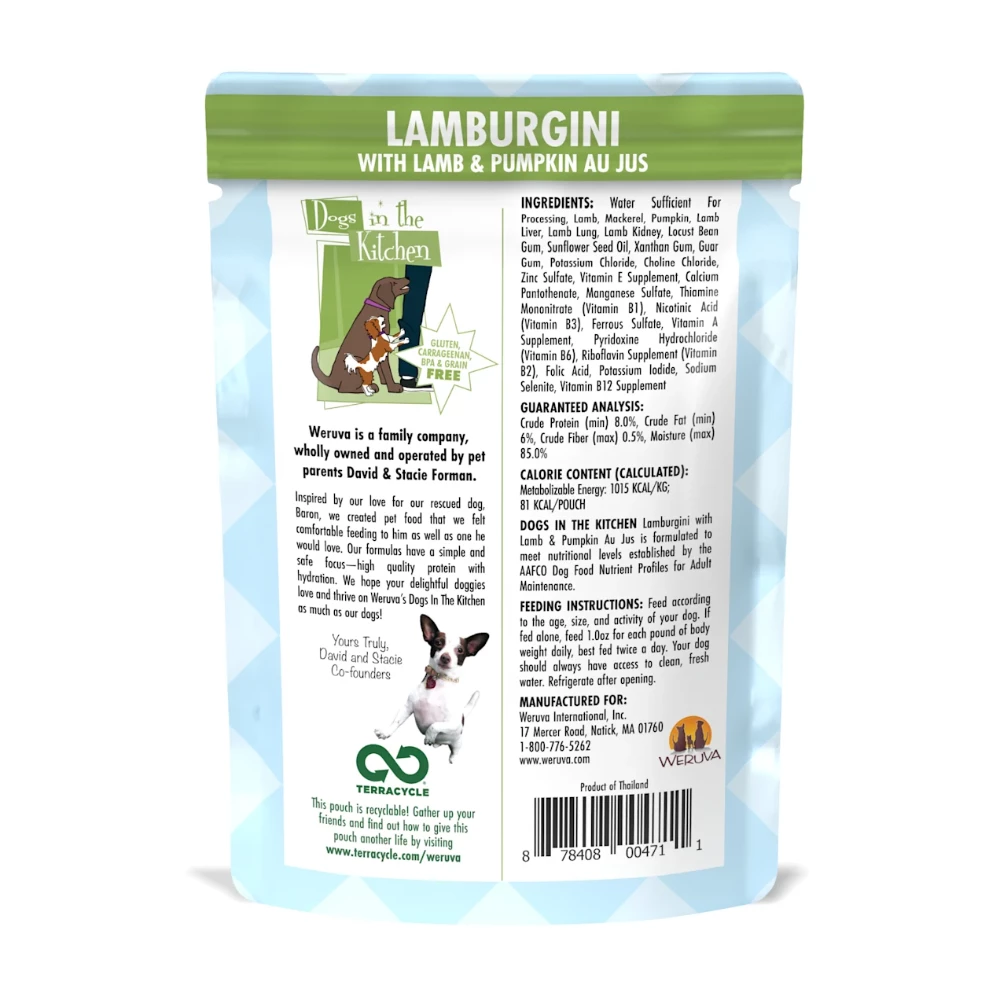 Weruva DITK "Lamburgini" with Lamb & Pumpkin Pouch 2.8oz