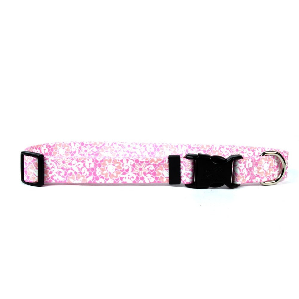 Yellow Dog Design Pink Lace Collar