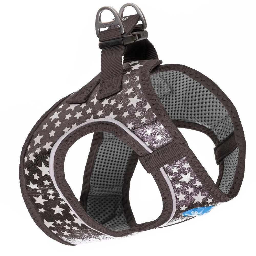 Plush Step In Glitter Glow Harness Brown