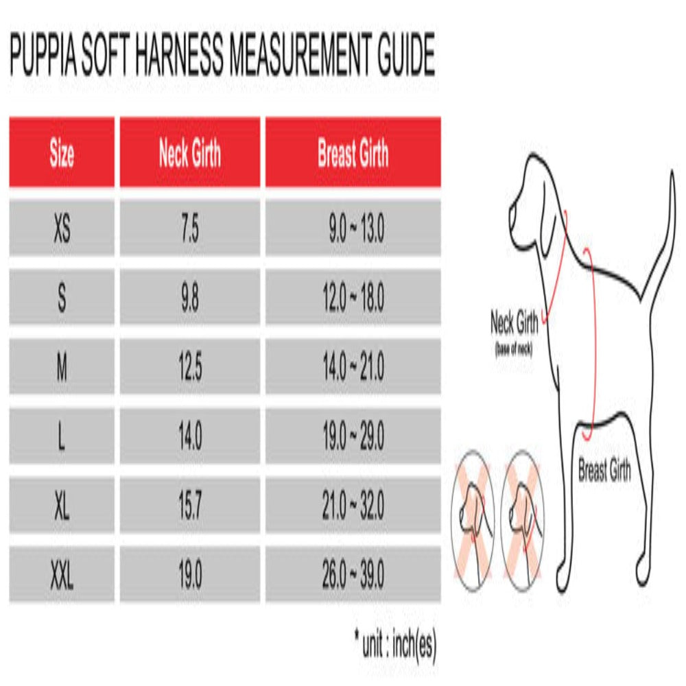 Puppia Soft Harness Sky Blue