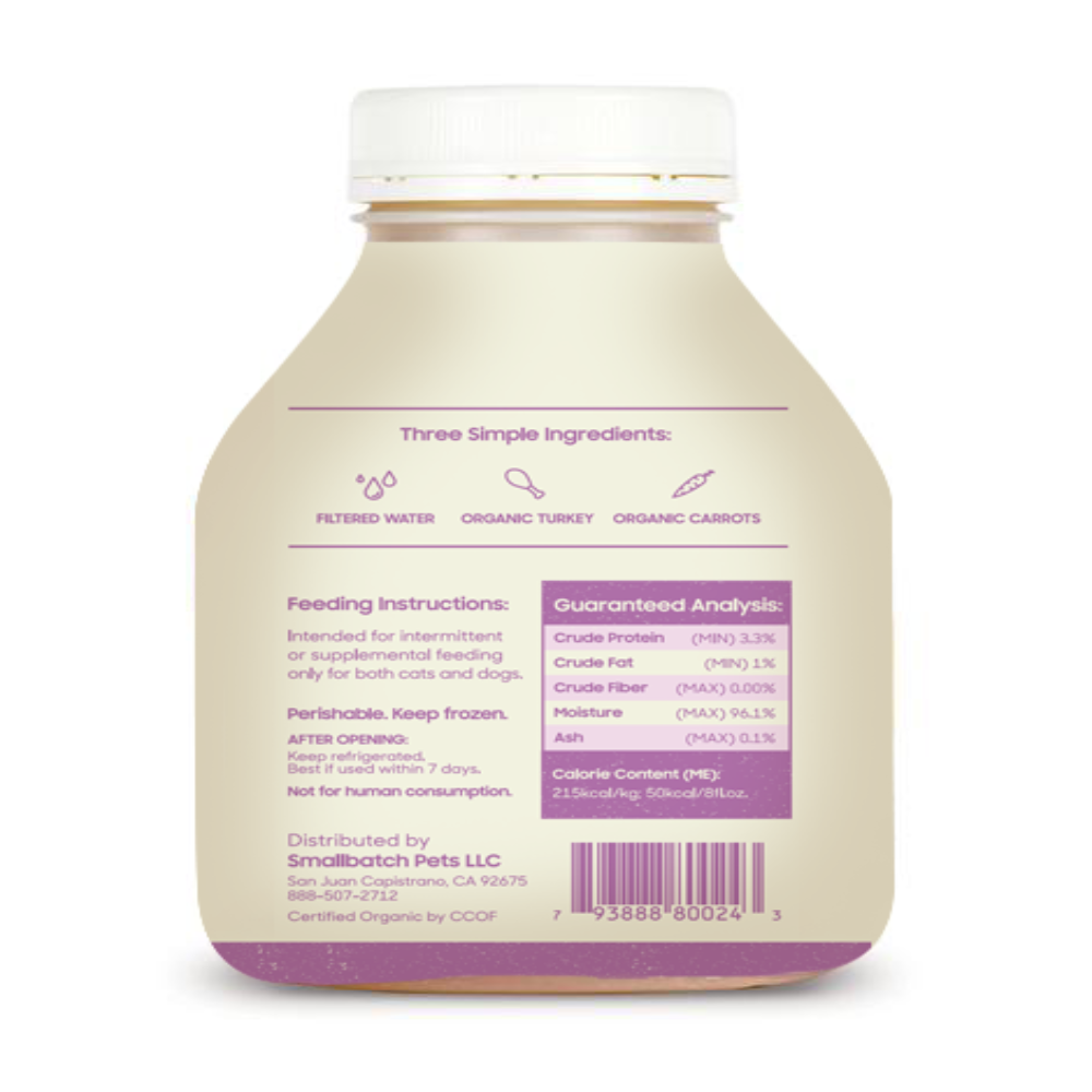 SmallBatch Organic Frozen Turkey Bone Broth 22oz