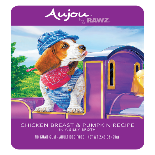 Rawz Aujou Chicken Breast Pumpkin Pouch 2.46oz