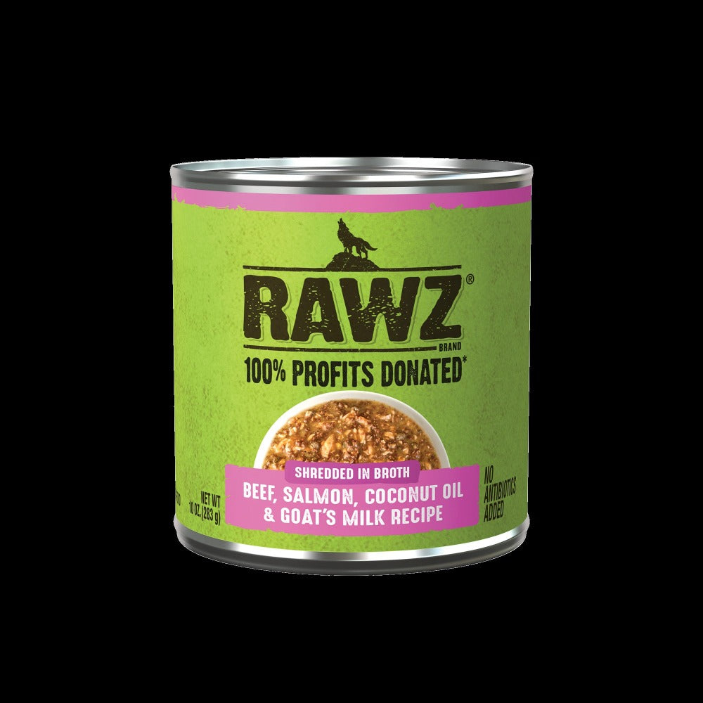 Rawz Shredded Beef, Salmon, Coconut Oil & Goats Milk 10oz