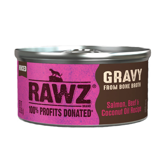 Rawz Cat Salmon, Beef, Coconut Oil w/Gravy 3oz