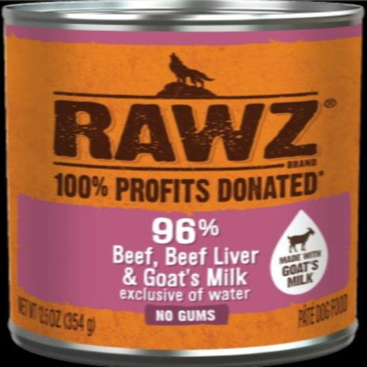 Rawz  Beef, Beef Liver & Goats Milk 12.5oz