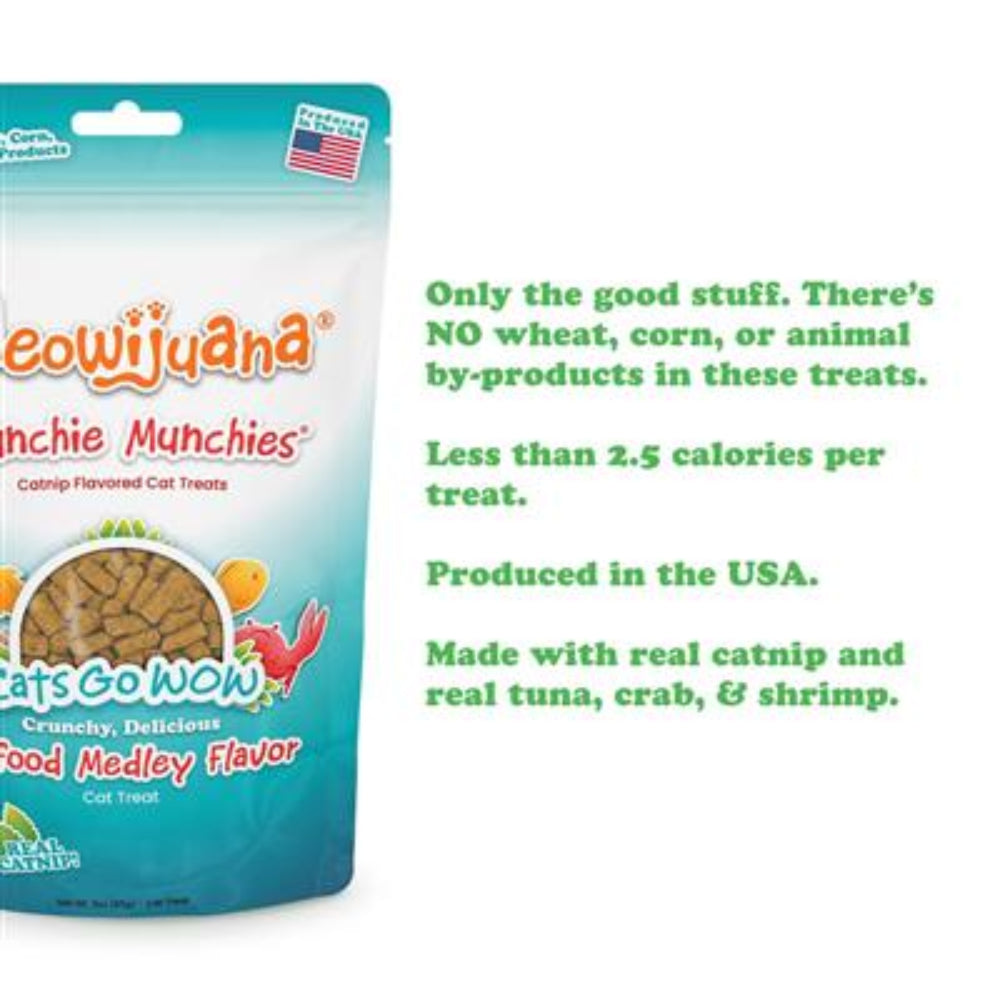 Meowijuana Crunchie Munchie Seafood Medley