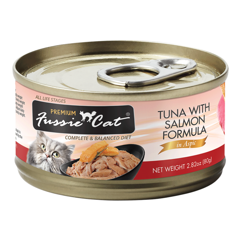 Fussie Cat Premium Tuna With Salmon Formula In Aspic Cat 2.8oz