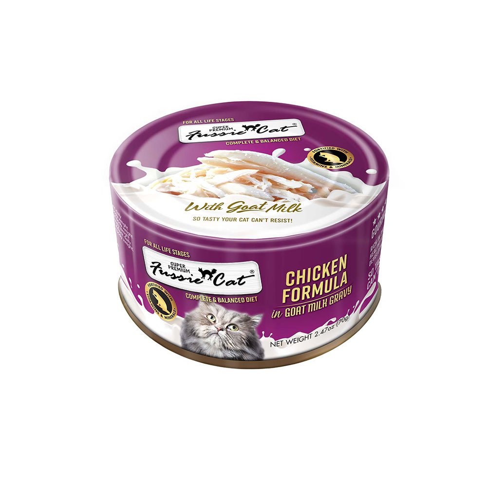 Fussie Cat Premium Chicken w/Goats Milk in Gravy 2.47oz