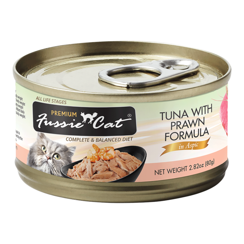 Fussie Cat Premium Tuna With Prawns Formula In Aspic Cat 2.8oz