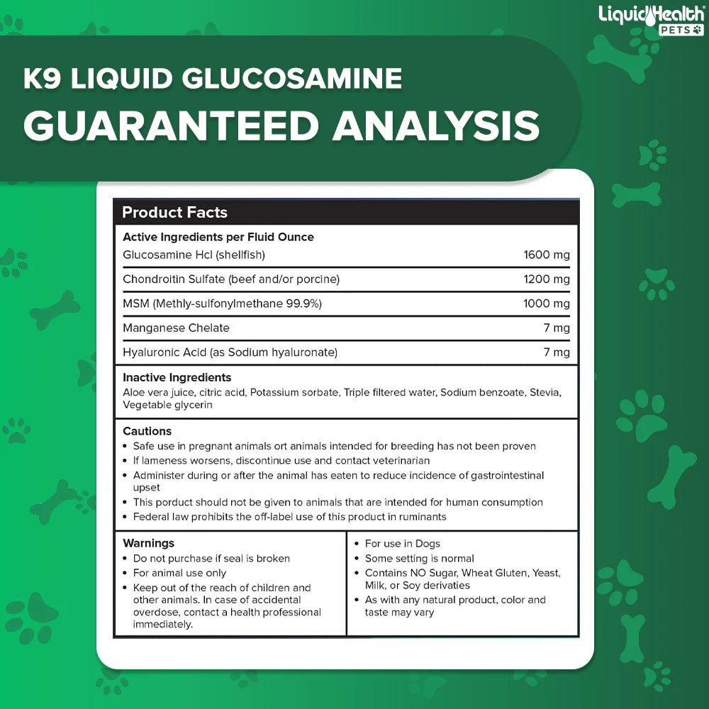 Liquid Health K9 Glucosamine Hip & Joint Formula