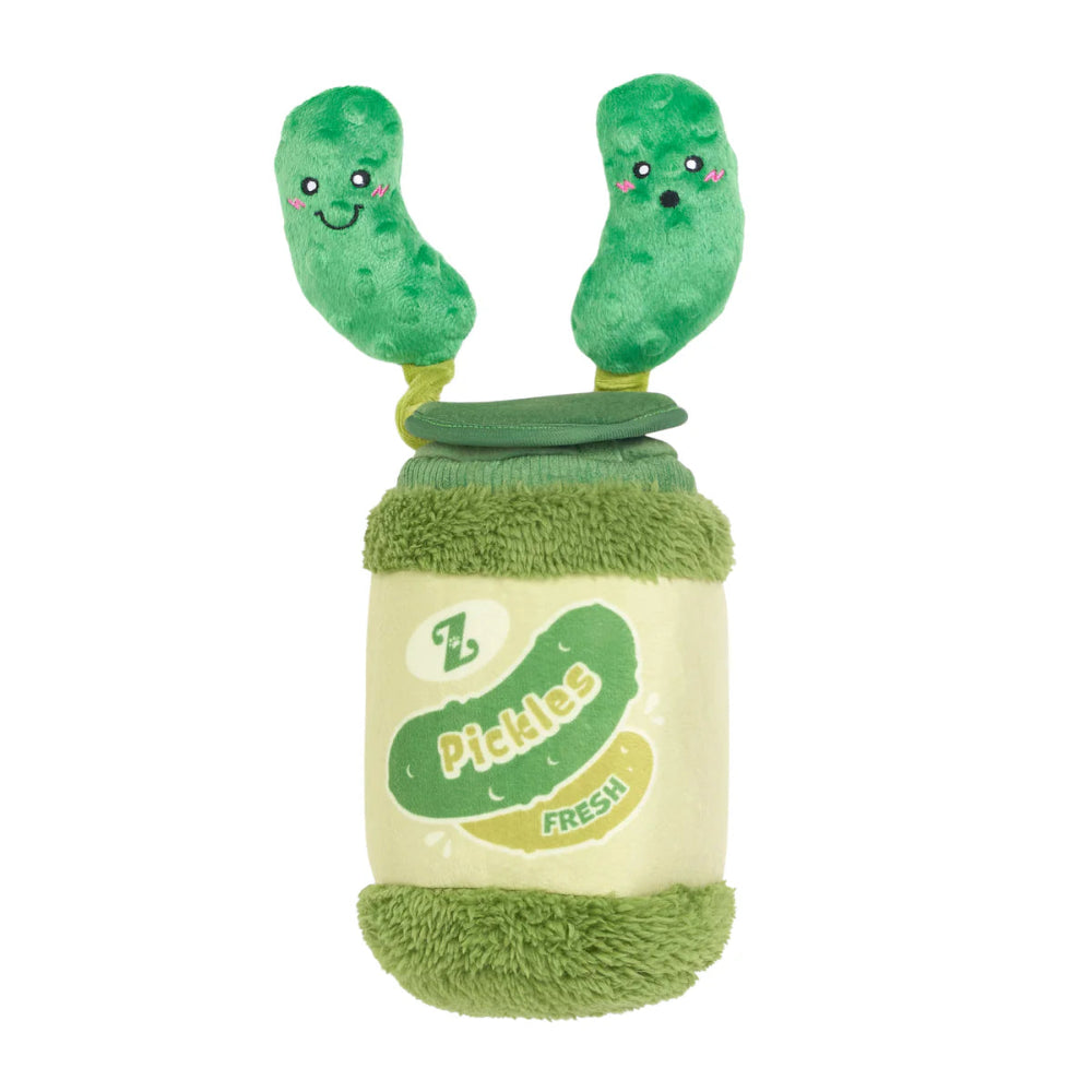 Zippy Paws Bungee Burrow Pickle Jar Plush
