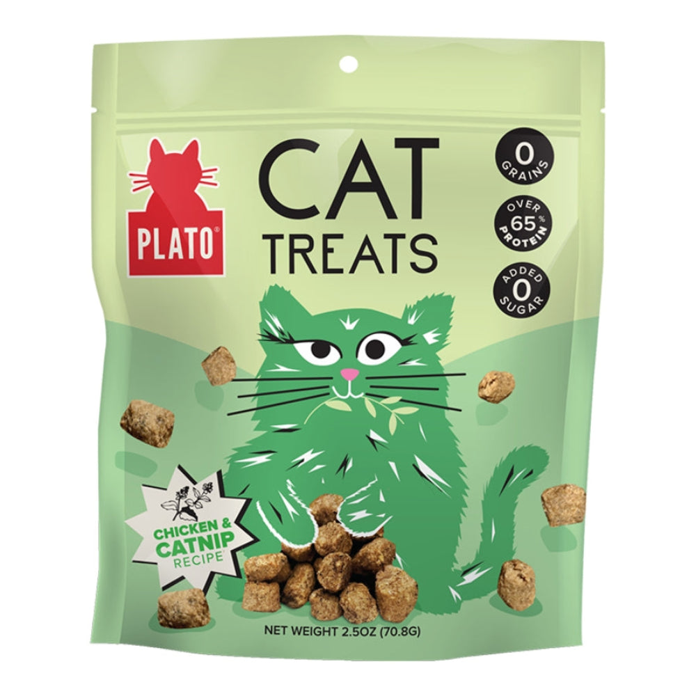 Plato Pet Treats Air Dried Chicken & Catnip 2.5oz
