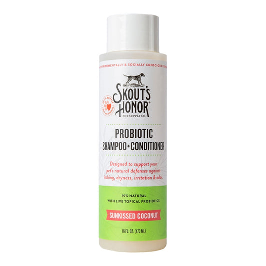 Skout's Honor Probiotic Shampoo & Conditioner For Dogs & Cats Sunkissed Coconut Scent 16oz