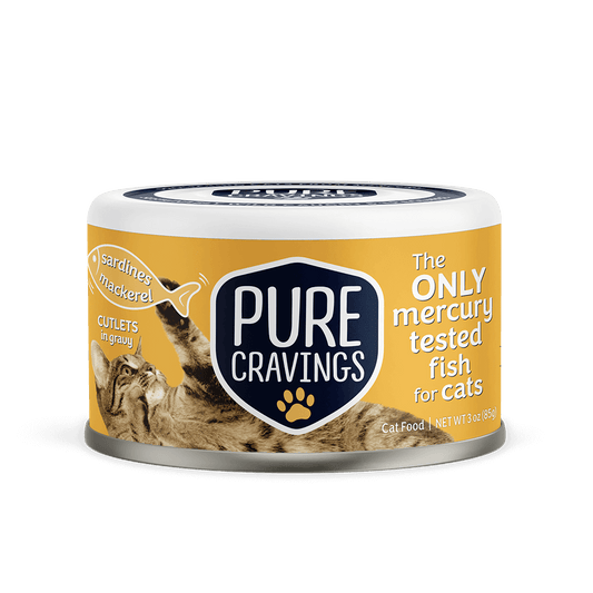 Pure Cravings Cat Cutlets in Gravy Mackerel & Sardine Can 3oz