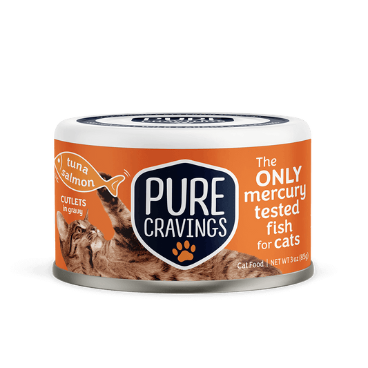 Pure Cravings Cat Cutlets in Gravy Tuna & Salmon Can 3oz