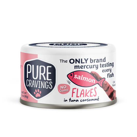 Pure Cravings Cat Salmon Flakes in Tuna Consommé 3oz