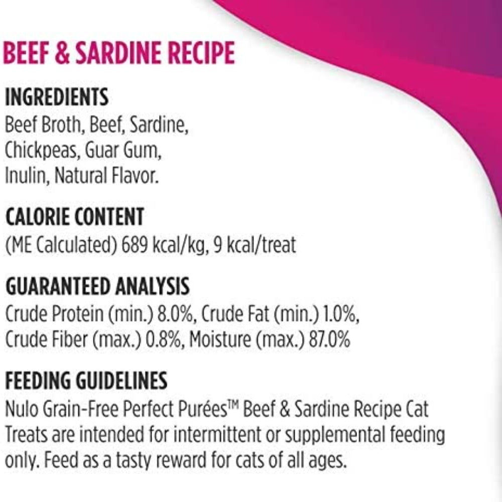 Nulo Freestyle Cat Puree Grain Free Beef & Sardine .5oz