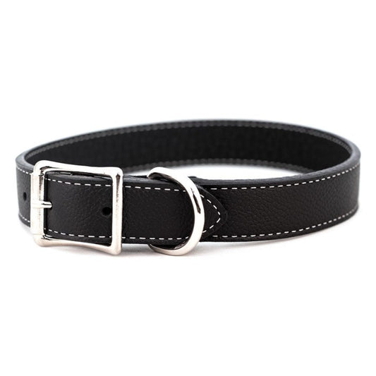 Auburn Tuscan Italian Leather Collar Black