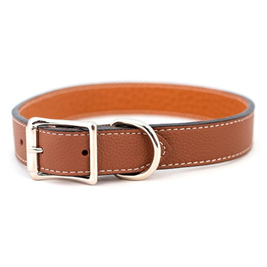 Auburn Tuscan Italian Leather Collar Brown