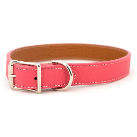 Auburn Tuscan Italian Leather Collar Pink