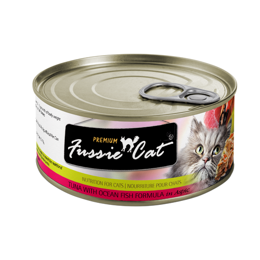 Fussie Cat Premium Tuna with Oceanfish Formula In Aspic Cat 2.8oz