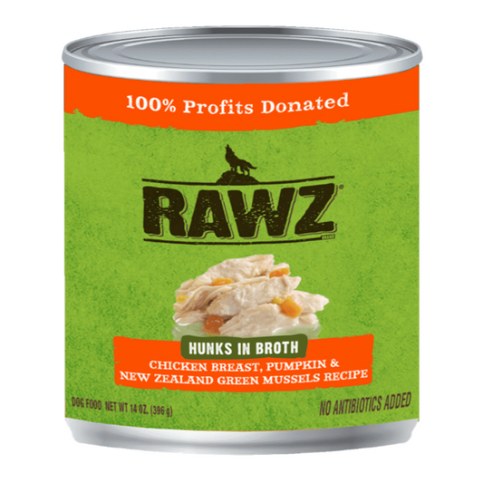 Rawz Hunks Chicken, Pumpkin & Green Mussels 10oz