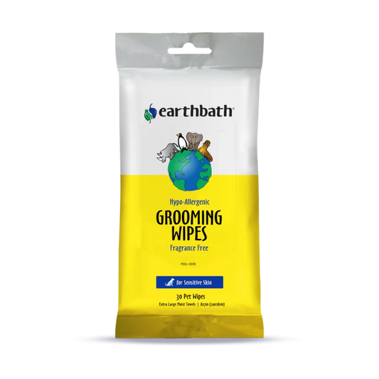 Earthbath Hypo-Allergenic Grooming Wipes, Fragrance Free plant-based wipes