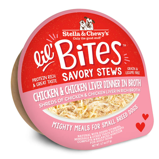 Stella & Chewy's Lil Bites Chicken & Chicken Liver Stew Broth Cups 2.7oz