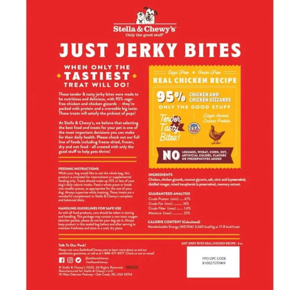Stella & Chewy's Just Jerky Bites Chicken 6oz
