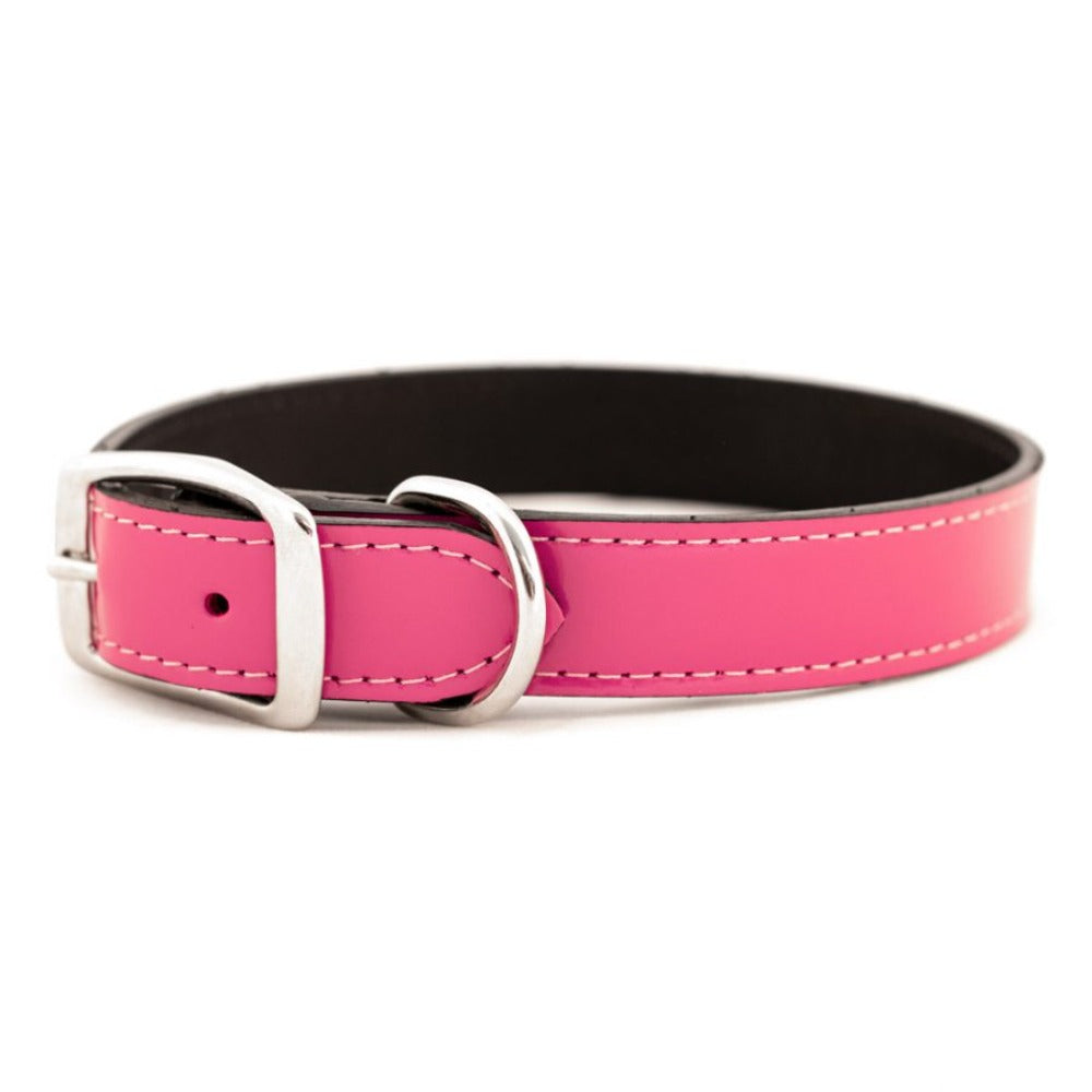 Auburn Manhattan Patent Leather Collar Pink