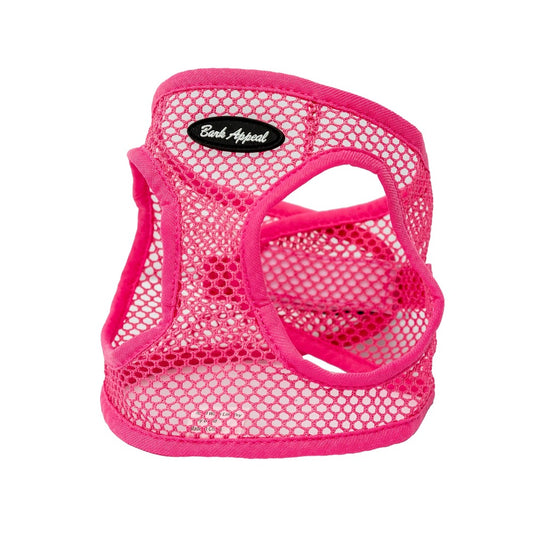 Bark Appeal Netted Step In Harness Pink