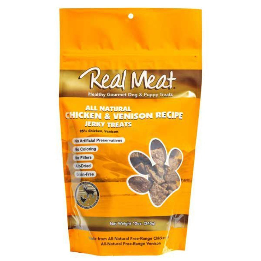 Real Meat Chicken & Venison Jerky Dog Treats