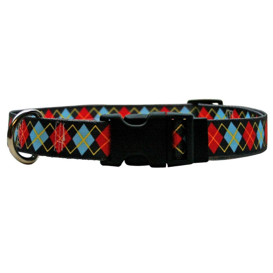 Yellow Dog Design Red Argyle Collar