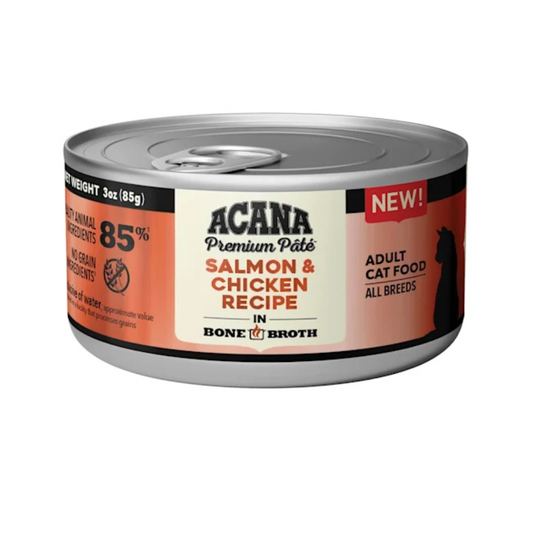 Acana Salmon & Chicken w/Bone Broth Cat 3oz